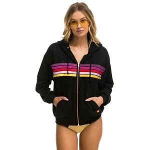 Aviator Nation Rainbow 5 Stripe Hoodie and Joggers in Wonka